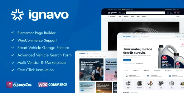 Ignavo – WooCommerce Otomobil Parçaları Teması