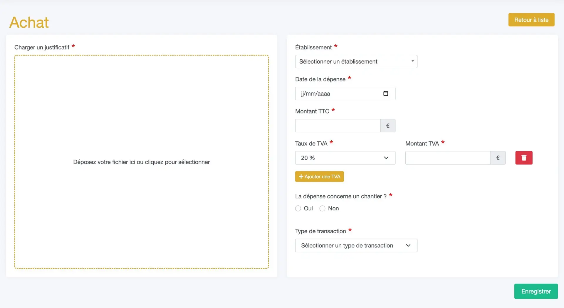 Gestion des achats et notes de frais dans un logiciel ERP BTP